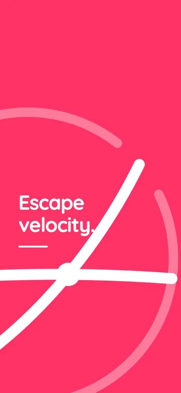 Escape velocity wallpaper — giant mark style, accent