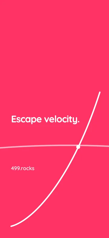 Escape velocity wallpaper — horizon style, red