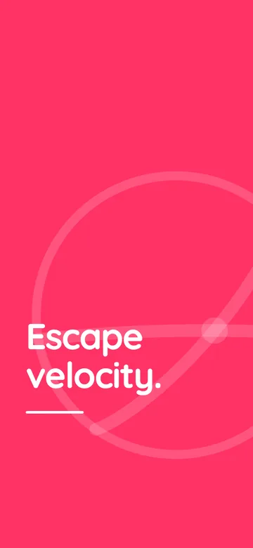 Escape velocity wallpaper — mark watermark style, accent