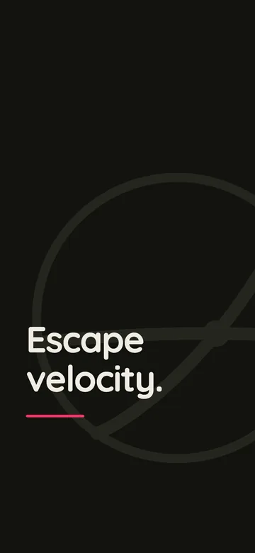 Escape velocity wallpaper — mark watermark style, dark