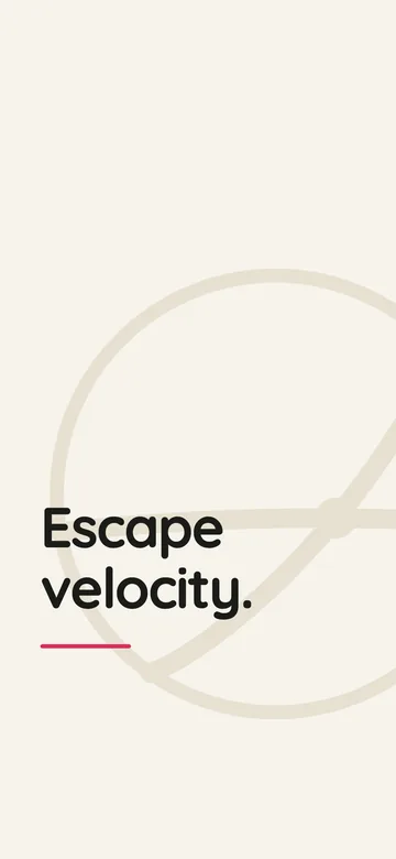Escape velocity wallpaper — mark watermark style, light