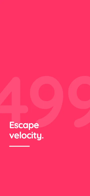 Escape velocity wallpaper — 499 watermark style, accent
